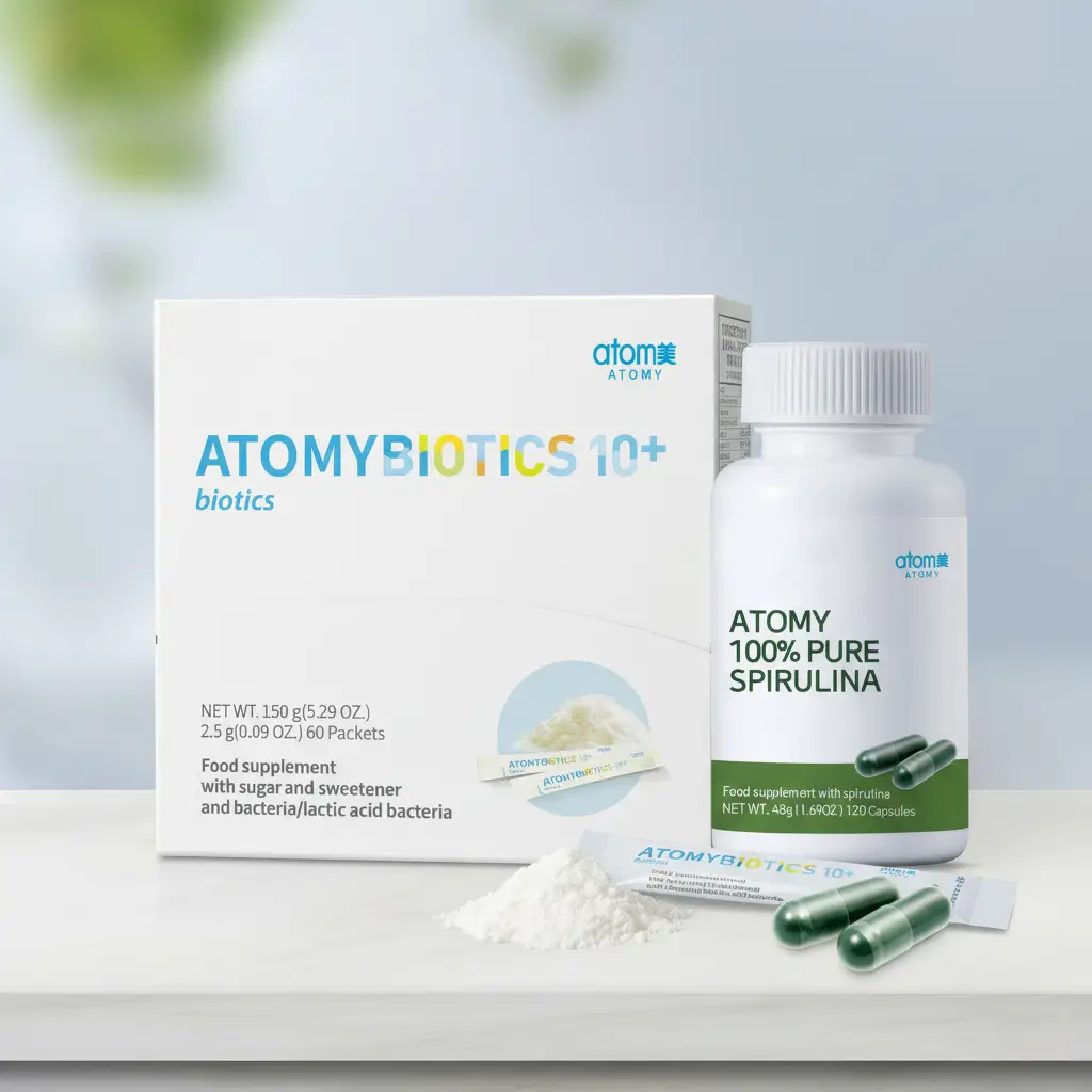 Complément Atomy P.S.P. (Probiotiques Spiruline) pour digestion et peau