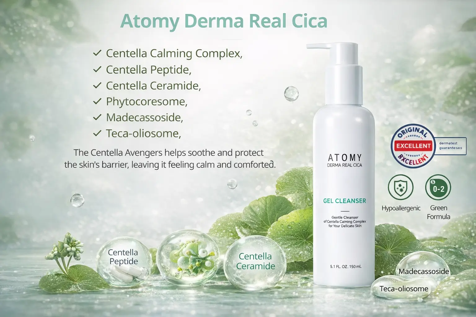 Atomy Derma Real Cica Avis soins apaisants Centella Asiatica