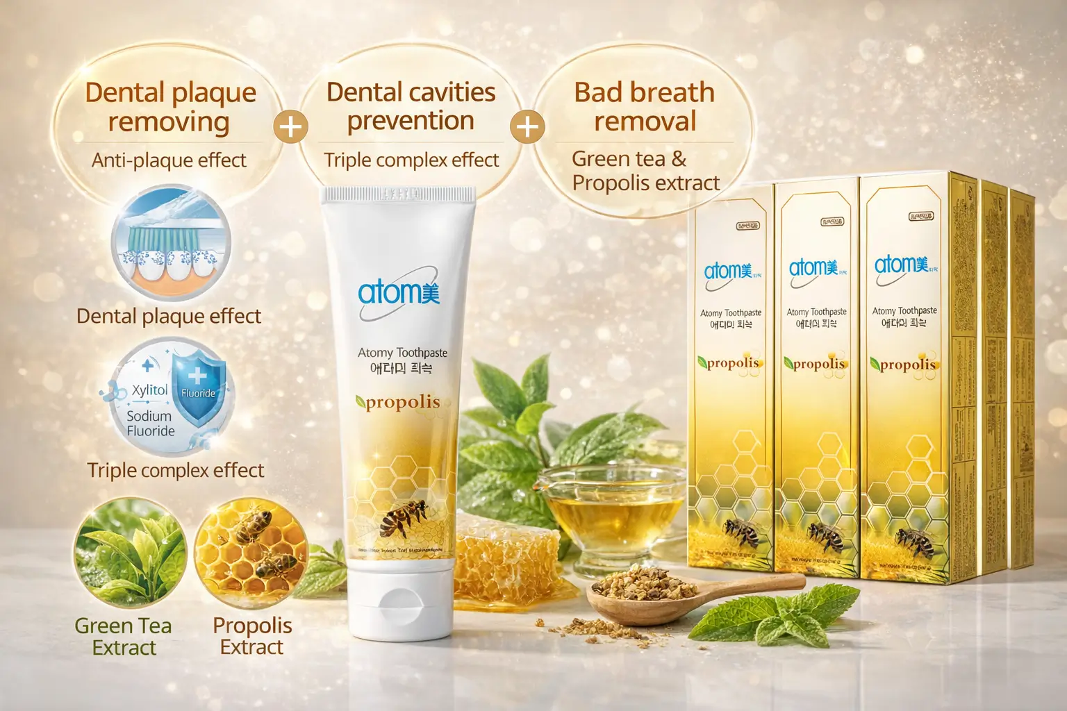 Dentifrice Propolis Atomy texture gel pour gencives sensibles